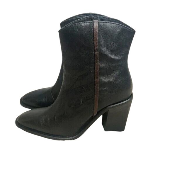 New Free People Black Western Cowboy boots sz 6 - Picture 1 of 7